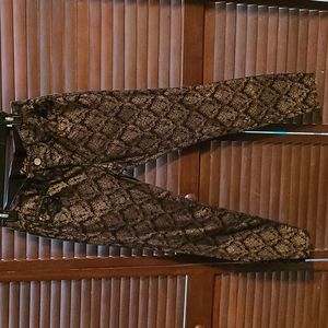 Gold and Black Foil Pants